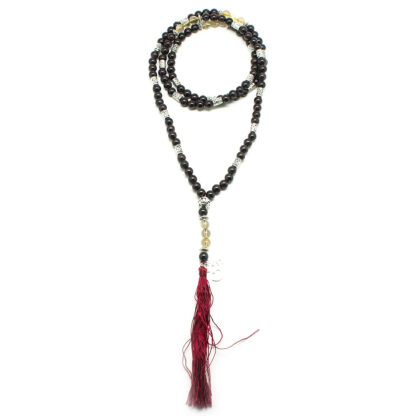 Garnet & Rutilated Quartz Prayer Beads