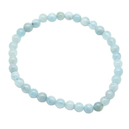 Aquamarine Bead Bracelet (5-8mm) - Image 3