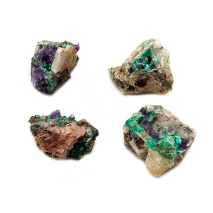 Violet Fluorite with Malachite Cluster - Image 2