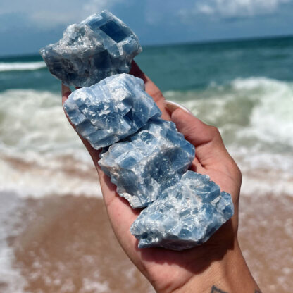 Blue Calcite Rough Crystal (2 inch) - Image 5