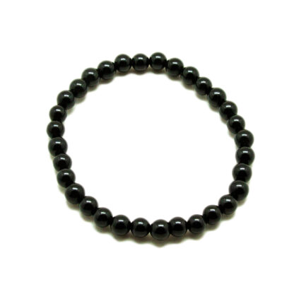 Black Tourmaline Bead Bracelet (6mm)