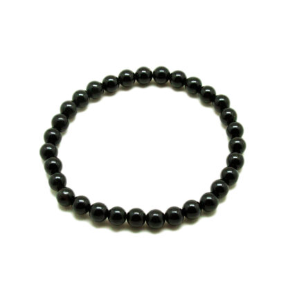 Black Tourmaline Bead Bracelet (6mm) - Image 3