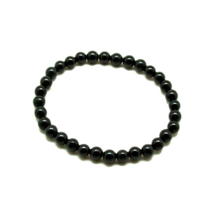 Black Tourmaline Bead Bracelet (6mm) - Image 2