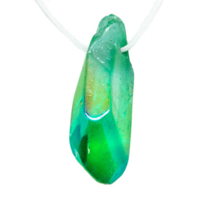 Green Aura Quartz Drilled Pendant