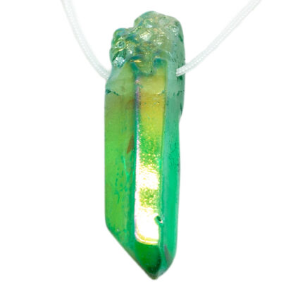 Green Aura Quartz Drilled Pendant - Image 4