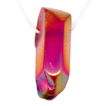 Red Aura Quartz Drilled Pendant