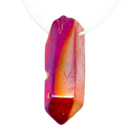 Red Aura Quartz Drilled Pendant - Image 3