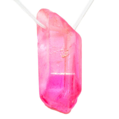 Pink Aura Quartz Drilled Pendant