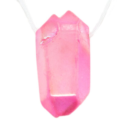 Pink Aura Quartz Drilled Pendant - Image 3