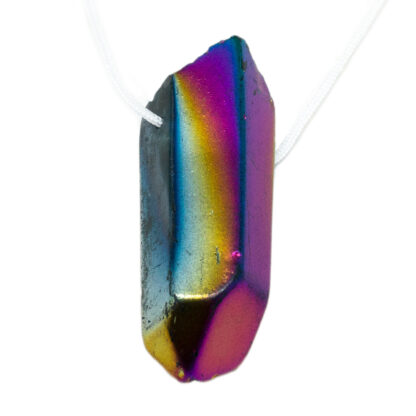 Rainbow Aura Quartz Drilled Pendant