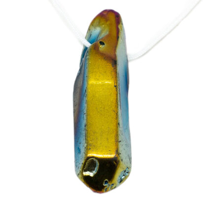 Rainbow Aura Quartz Drilled Pendant - Image 3