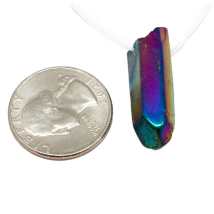 Rainbow Aura Quartz Drilled Pendant - Image 5