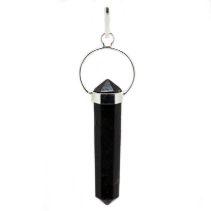 Black Tourmaline DT Point Pendant