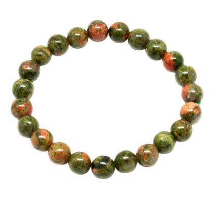 Unakite Bead Bracelet (8mm) - Image 2