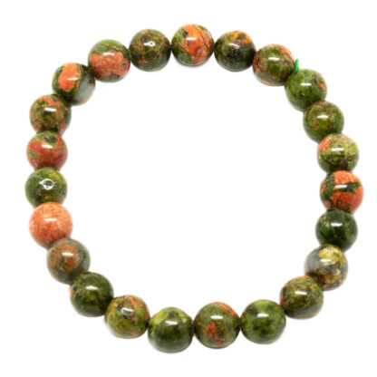 Unakite Bead Bracelet (8mm) - Image 3