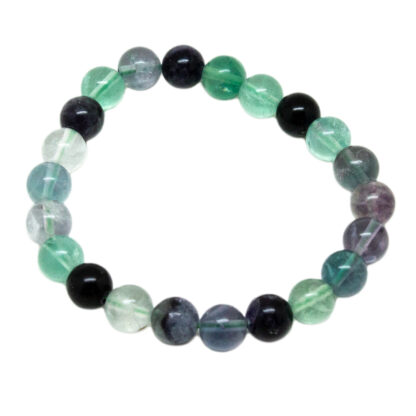 Rainbow Fluorite Bead Bracelet (8mm) - Image 2