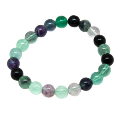 Rainbow Fluorite Bead Bracelet (8mm) - Image 3