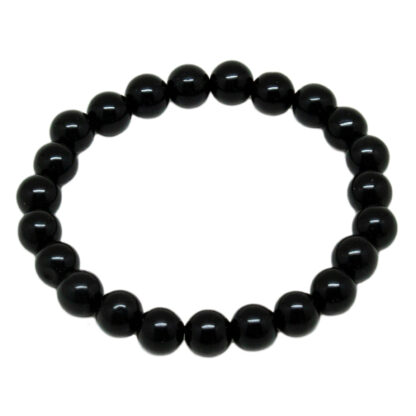 Black Obsidian Bead Bracelet (8mm)