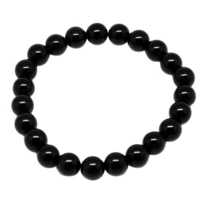 Black Obsidian Bead Bracelet (8mm) - Image 3