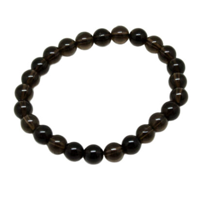 Smoky Quartz Bead Bracelet (8mm) - Image 2