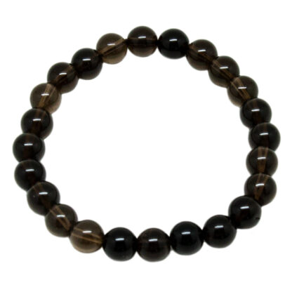 Smoky Quartz Bead Bracelet (8mm)