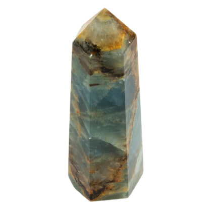 Lemurian Aquatine Calcite/Blue Onyx Tower~2" - Image 2