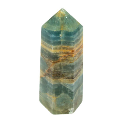 Lemurian Aquatine Calcite/Blue Onyx Tower~2" - Image 4