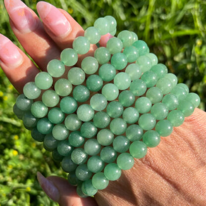 Green Aventurine Bead Bracelet (8mm) - Image 4