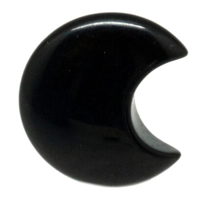 Black Obsidian Crescent Moon (30mm) - Image 2