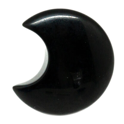 Black Obsidian Crescent Moon (30mm)