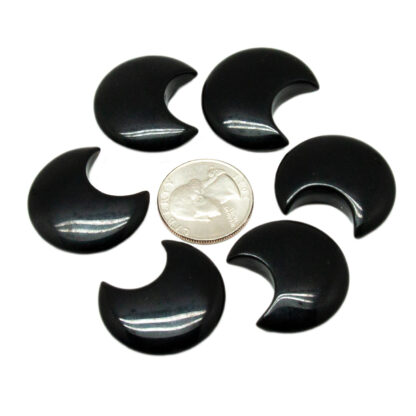 Black Obsidian Crescent Moon (30mm) - Image 4