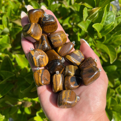 Tiger's Eye Tumbled Pendant-20mm - Image 5