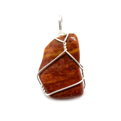 Red Petrified Wood Pendant - Image 2