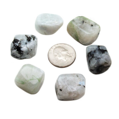 Rainbow Moonstone Tumbled Stone-1" - Image 6