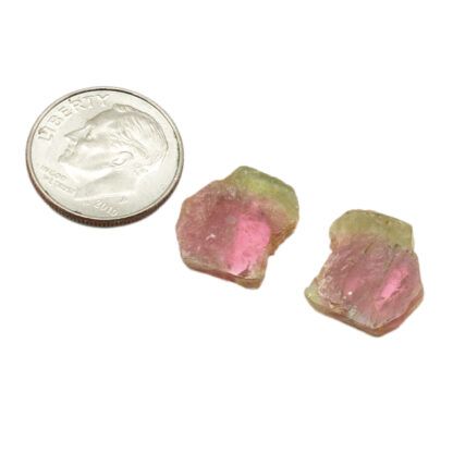 Watermelon Tourmaline Slice Pair - Image 4