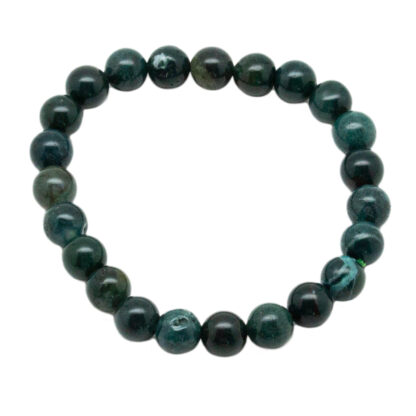 Moss Agate Bead Bracelet (8mm) - Image 2