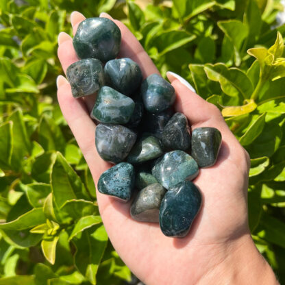 Moss Agate Tumbled Stone (20-30mm) - Image 7