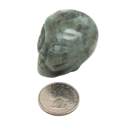 Gray Labradorite Alien Head Carving - Image 5