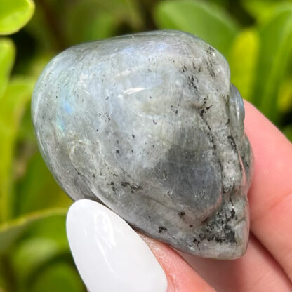 Gray Labradorite Alien Head Carving - Image 7