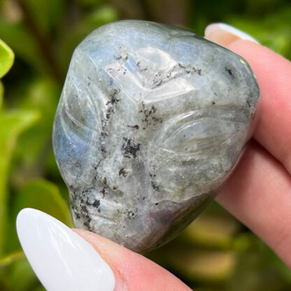 Gray Labradorite Alien Head Carving - Image 6