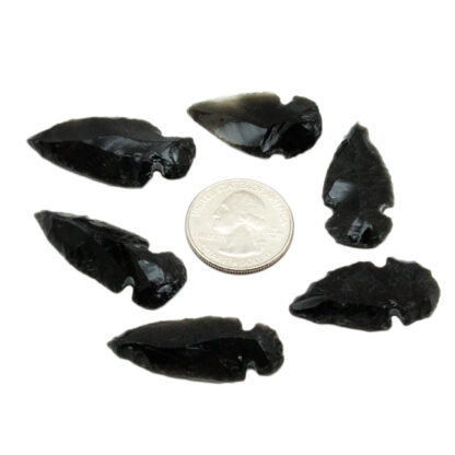 Black Obsidian Arrowhead Carving-1" - Image 4