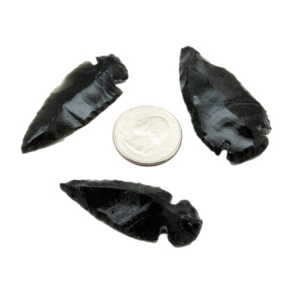 Black Obsidian Arrowhead Carving-2" - Image 4