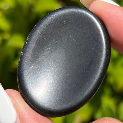 Black Tourmaline Worry Stone-40mm - Image 6