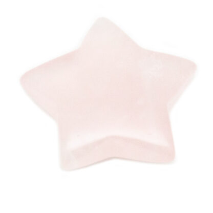 Rose Quartz Star Carving (30mm)