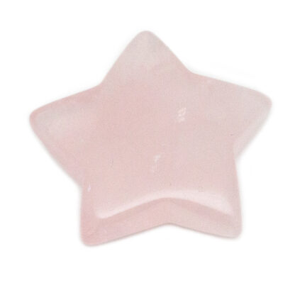 Rose Quartz Star Carving (30mm) - Image 2