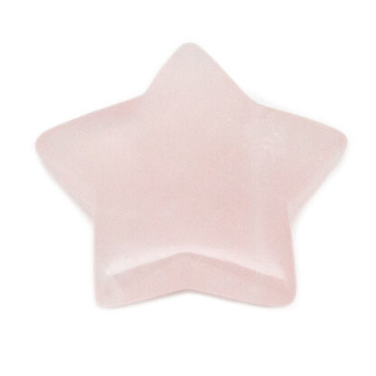 Rose Quartz Star Carving (30mm) - Image 3