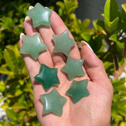 Green Aventurine Star Carving (30mm) - Image 5