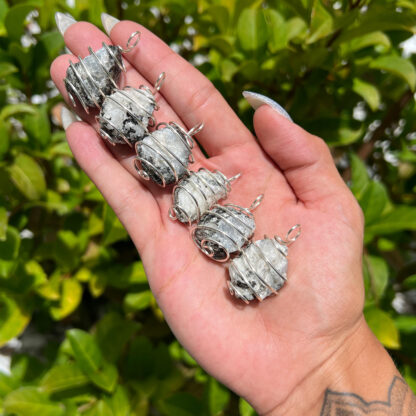 Rainbow Moonstone Rough Vortex Pendant - Image 6