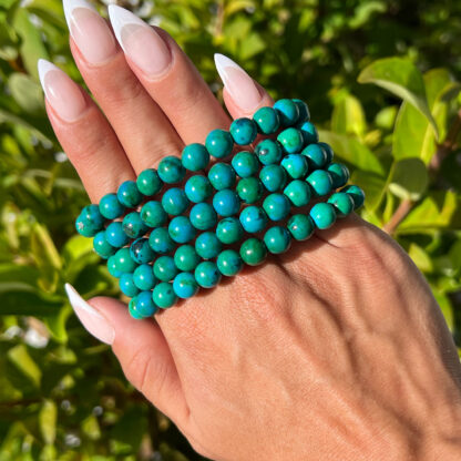 Chrysocolla Bead Bracelet (8mm) - Image 4