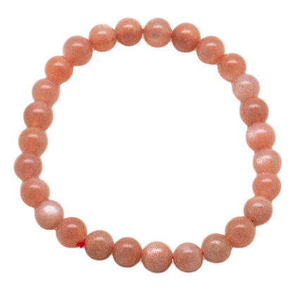 Peach Moonstone Bead Bracelet (5-7mm) - Image 3